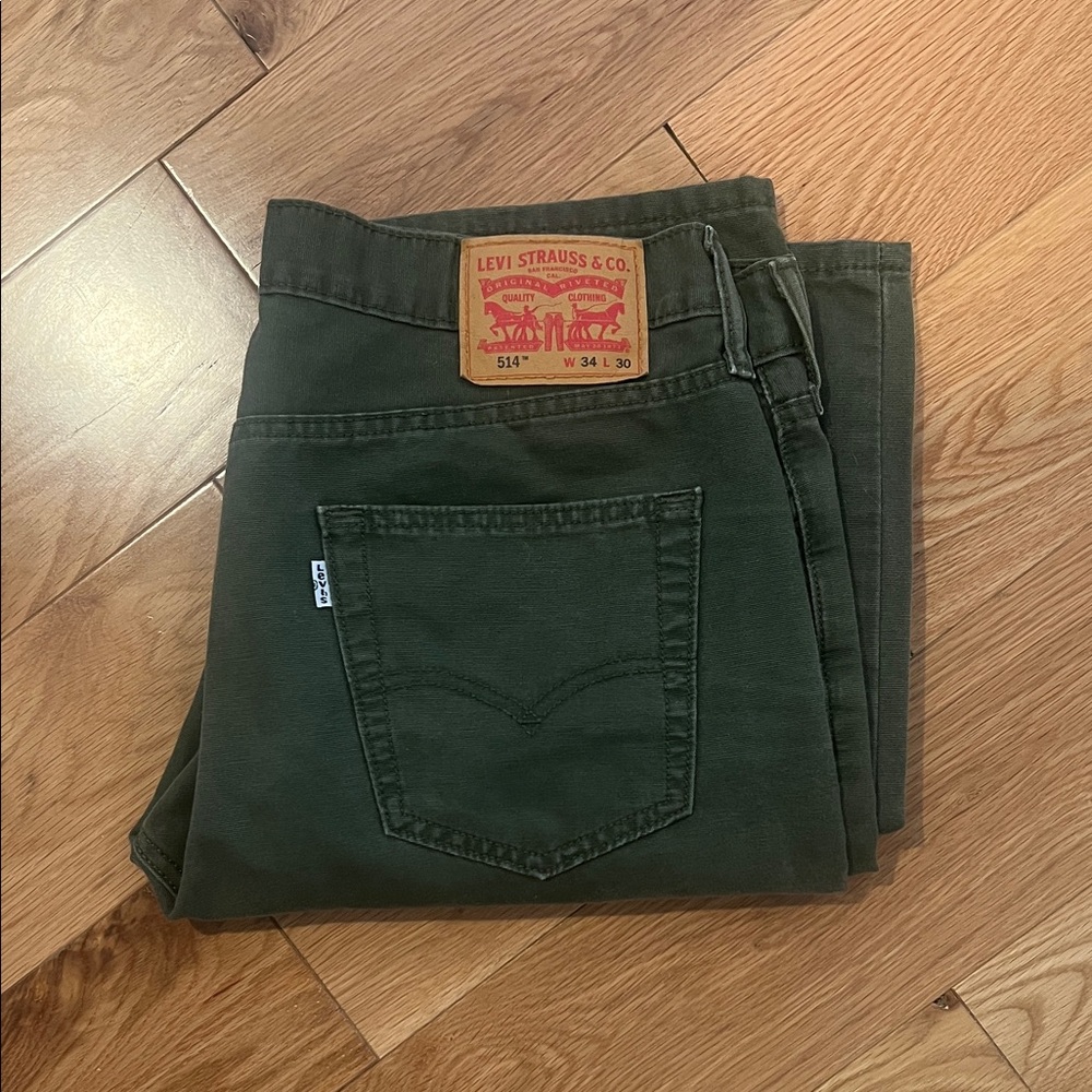 Levi's Men's Olive Slim Straight Jeans